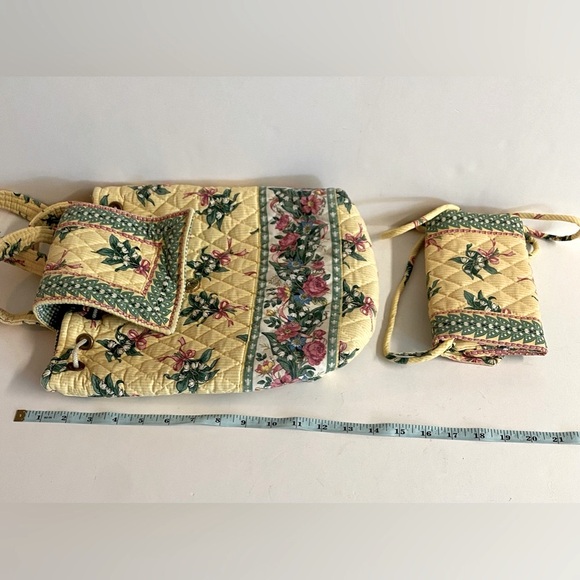 2PC Vintage Vera Bradley Lily of the Valley pattern backpack and crossbody. - Picture 8 of 8